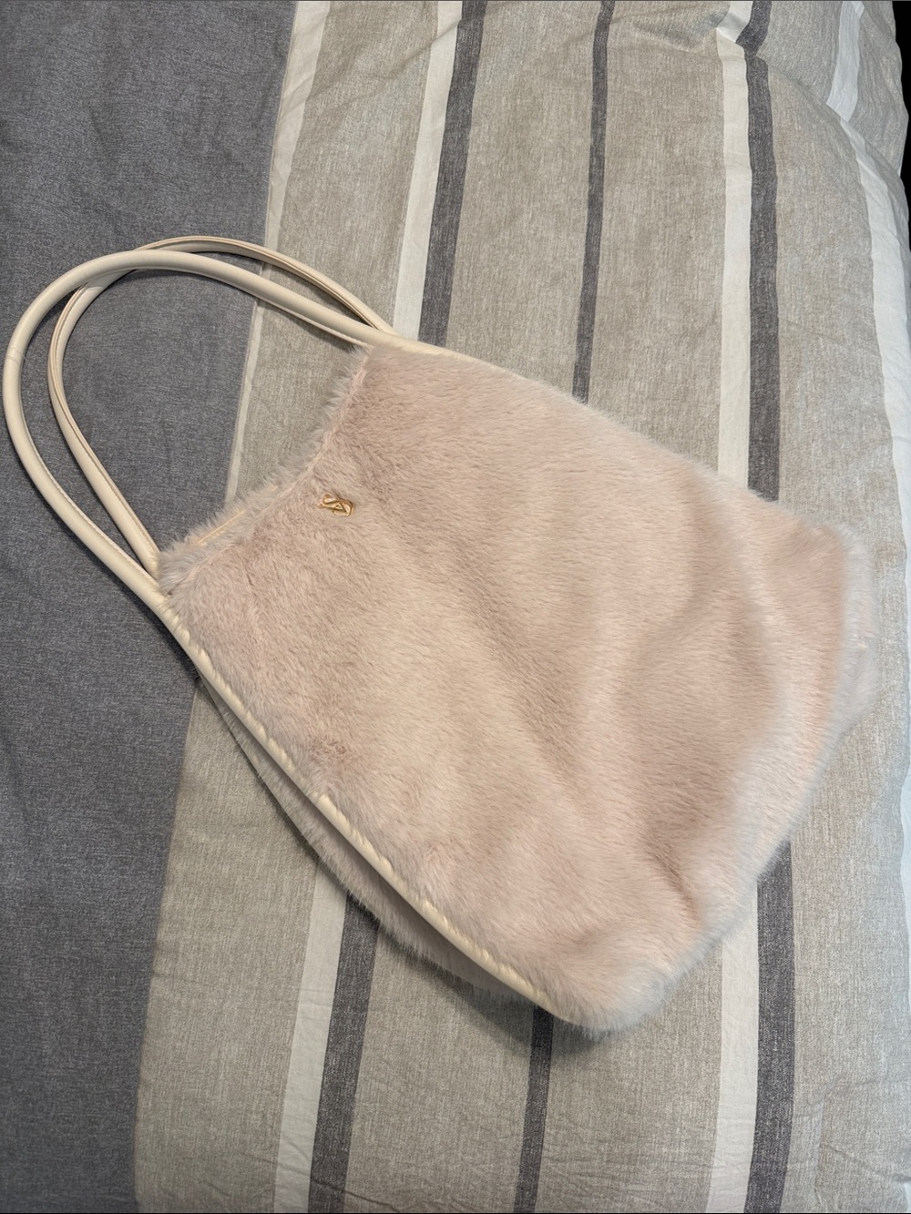 NWT Victoria secret furry tote bag